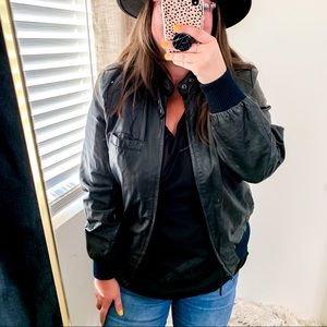 Contour Leather Moto Biker Jacket